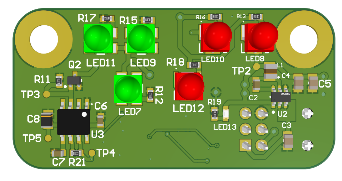 Back of indicator PCB