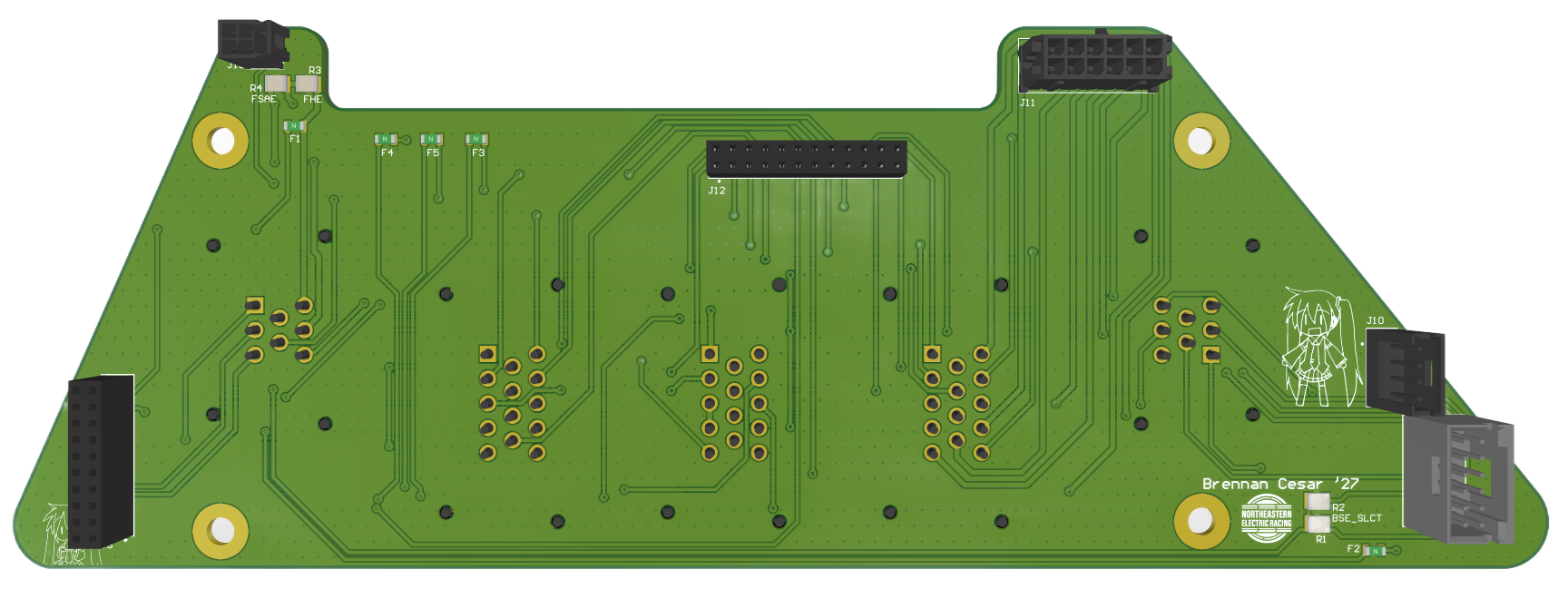 Front of junction board PCB